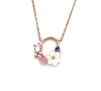 OUFANKADI Initial Necklace for Women, Rose Gold Necklace for Mum, Womens Letter Necklace, Jewellery Friendship Necklace, Personalised Birthday Gift for Mother Daughter Grandmother Sister Auntie (O)