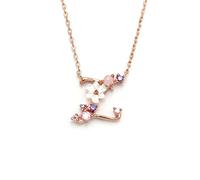 OUFANKADI Initial Necklace for Women, Rose Gold Necklace for Mum, Womens Letter Necklace, Jewellery Friendship Necklace, Personalised Birthday Gift for Mother Daughter Grandmother Sister Auntie (Z)