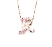 OUFANKADI Initial Necklace for Women, Rose Gold Necklace for Mum, Womens Letter Necklace, Jewellery Friendship Necklace, Personalised Birthday Gift for Mother Daughter Grandmother Sister Auntie (R)