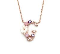 OUFANKADI Initial Necklace for Women, Rose Gold Necklace for Mum, Womens Letter Necklace, Jewellery Friendship Necklace, Personalised Birthday Gift for Mother Daughter Grandmother Sister Auntie (G)