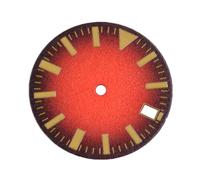 OUFEIJIA EUR 28.5mm Green Luminous Dial for NH35/NH35A Movement, Accurate Watch Parts Watch Making Kit(Orange)