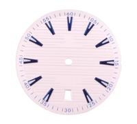 OUFEIJIA EUR Luminous Watch Dial 33.5mm for NH35 Movement, 6 O‘Clock Date Window Display Watch Making Kit(Wei)