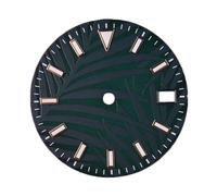 OUFEIJIA EUR NH35 Dial Green Luminous Watch Face for NH35A NH36 NH36A, 29mm Watch Making Kit(Grn)