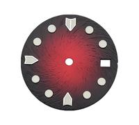 OUFEIJIA EUR NH35 Luminous Watch Hands Green 3.8 Dial Fit O'clock Crown Watch Making Kit(Rot)