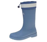 OUFEIJIA EUR Thick Sole Camping Boots Women's Mid-Calf Rain Waterproof Non-Slip Outdoor Wading with Drawstring Closure(Blu,3)