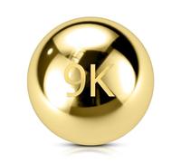 OUFER 14K Solid Gold Clea CZ Replacement Ball Externally Threaded for Belly Button Rings, 1.6 mm, Metal, cubic-zirconia