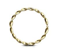 OUFER 9ct Gold Nose Ring Hoop Seamless Open Nostril Piercing Jewellery 20G 0.8mm Cartilage Earrings Helix Daith Rook Conch Tragus for Men Women Gift (20G-Gold-6mm)