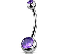 OUFER Body Piercing 14MM Internally Belly Button Bars G23 Solid Titanium Belly Bars Balls 14G Extra Long Navel Piercings Barbell Rings 1.6mm Navel Bars Ring Belly Button Jewellery Women Men