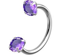 OUFER Body Piercing 18G Titanium Horseshoe Nose Ring Internally Threaded CZ Septum Piercing 6mm/7mm/8mm Cartilage Earring Piercing Jewelry with 8 Colors for Nose Helix Tragus Lip