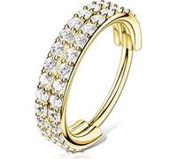 OUFER Body Piercing Helix Earrings Piercing 16G Conch Helix Earring Hoop Clear CZ 316L Surgical Steel Nose Ring Tragus Daith Earrings Bar Piercing Jewellery