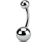 OUFER Body Piercing Internally Belly Button Bars 10MM Navel Barbell G23 Solid Titanium Belly Bars 14G Navel Piercings Barbell CZ Navel Bars Belly Button Piercing