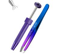 OUFER Purple Piercing Ball Grabber Hinged Clicker Segment Septum Tool-Tweezers Piercing Tools Internally Threaded Push Pin Externally Threaded Assistant Body Piercing Kit for Ear Nose Lip Tool