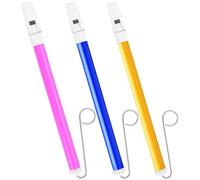 Ouffun 3PCS Sliding Whistle Musical Instruments Slide Whistle for Adults Sliding Whistles Party Favors for Games - Blue Yellow and Pink
