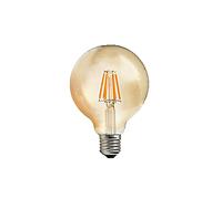 OUGEER 1 Pack E27 G95 Edison Light Bulb 6W LED Light Bulb G95 Globe Filament Vintage, Warm White 2300K/550 lm/AC 220 V -240 V,Non Dimmable, Replace 60W Halogen Bulb