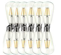 OUGEER 12 Pack Vintage E27 Screw Edison Led Light Bulb ST64 4W Filament LED Bulbs Energy Saving Bulb Warm White 2700K