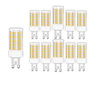 OUGEER G9 10W LED Light Bulbs Replacement of G9 100W Halogen Lamp G9 1000 Lumen, Warm White 3000K, Ceramic Base, Non-Dimmable Bulb for Home Lighting, g9 Capsule Bulb-Pack of 10