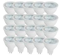 OUGEER MR16 LED Bulb 6W GU5.3 LED Light,60W MR16 Halogen Light Equivalent, Cool White 6000k MR16 LED Spotlight, 600 Lumen Non-dimmable AC/DC 12v (Pack of 20)