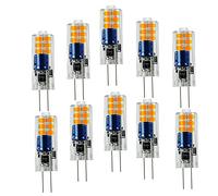 OUGEER Pack of 10 Energy Saving G4 2W LED Bulb,12 SMD 2835,Warm White 3000K, AC220V-240V,LED Bulbs LED Lamps Lights