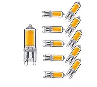 OUGEER Pack of 10 G9 LED Bulb 2W Equivalent 20W Warm White 3000K 200LM AC220-240V Non-Dimmable Ceramics