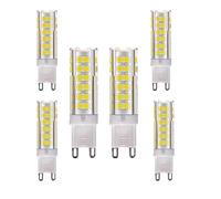 OUGEER Pack of 6 G9 LED Bulb 7W Equivalent 65W Cool White 6000K 650LM AC220-240V Non-Dimmable Ceramics