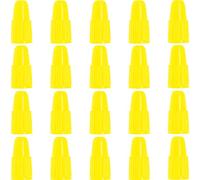 OUGER Plastic Bicycle Presta Valve Caps, Yellow - 20 Pack Decorative Bike Valve Caps for MTB Mountain/Road Bikes