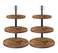 OugeWood Cupcake Stand, 3 Tier Large Cupcake Stand for 50 Mini Cupcakes Rustic Dessert Table Display Set Wood Cupcake Tower Cake Stand Tiered Tray Stand for Wedding Birthday Baby Shower 2 Pack