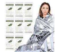 ougist 2 Pack Emergency Foil Blankets, Survival Thermal Blankets - 160×210cm Thermal Reflective Blankets for Outdoors, Hiking, Marathons, First Aid, Emergency Survival Emergency Supplies