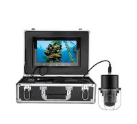 OUHFCASN 10 Inch Underwater Fishing Video Camera Fish Finder IP68 Waterproof 20 LEDs 360 Degree Rotating Panoramic Camera 20m/50m/100m for Sea, Lake, Boat, and Kayak Fishing(100M)