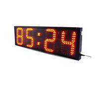 OUHFCASN 12V Digital Gym Clock Timer With 4-Digit LED Display Stopwatch Countdown Clock With Remote For Sport Boxing Fitness Multi-scenario Use(Two buttons)