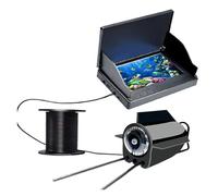 OUHFCASN 15/20/30/50m Waterproof IPS Fish Finder HD Screen Night Vision LCD 4.3 Inch Display Underwater 220° Fishing Camera Detector for Sea, Lake, Boat, and Kayak Fishing(5 inch 50M)