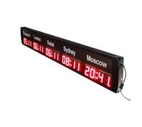 OUHFCASN 2.3 Inch Digital 5 Zones World Clock High Support Visual Distance 16 Meter For Hotels, Multinational Enterprises Multi-scenario Use