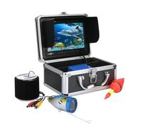 OUHFCASN 30m Cable Fish Finder Underwater Fishing Camera 7 Inch 1000TVL Waterproof Video Camera 12 PCS White LED Lights for Sea, Lake, Boat, and Kayak Fishing(30m With DVR)