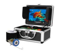 OUHFCASN 7" Inch Fish Finder 1000TVL Underwater Fishing Camera 15pcs White LEDs + 15pcs Infrared Lamp For Ice/Sea for Sea, Lake, Boat, and Kayak Fishing(30 LEDs 15M Cable)