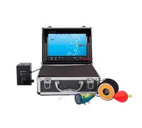 OUHFCASN Fish Finder 15M DVR HD Video Fishing Underwater Camera Infrared Night Vision Fish Detection Raft 9inch Monitoring for Sea, Lake, Boat, and Kayak Fishing(White LED light)