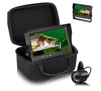 OUHFCASN Underwater Fishing Camera 7'' 1200TVL Ice W/Bracket, 24pcsLight, Portable Fish Finder for Sea, Lake, Boat, and Kayak Fishing(15m no DVR)