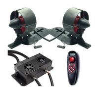 OUHFCASN Underwater Thruster With 21.4Kg/23.6Kg Thrust Lightweight Brushless Motor With Cooling Fan Metal Case For Inflatable Boats With Strong Thrust(24V 150KV 1080w)