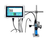 OUHFCASN Wide Coding Applications 12.7mm 28 Languages Automatic Coding Machine Mask Online Inkjet Printer Thermal Lightweight and Convenient(Printer 1 blue ink)