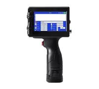 OUHFCASN Wide Coding Applications P15 12.7mm Label Printer QR Bar Batch Code Date Number Logo Expiry Date Handheld Inkjet Printer 28 Languages Portable Lightweight and Convenient(With 2 cartridges)