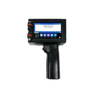 OUHFCASN Wide Coding Applications Portable 12.7mm Handheld Thermal Inkjet Printer Non-encrypted QR Barcode Counter Logo Date Label Coding Machine Lightweight and Convenient(With 2 ink)