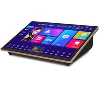 OUHKDM 18.5 Inch Touch Screen，Karaoke System, Phone Remote & App Control Cloud Download Songs All in One Karaoke Machine with Wireless Mic, KTV Singing Karaoke Player for Family Bar Home Party