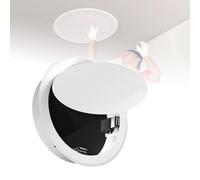 OUHKDM Ceiling Panels,Access Panel Push-Button Open Ceiling Access Panel Round,Small Round Access Panel Cover,Flush Mount Access Hole Plate Lid,Magnetic Inspection Door In Drywall(35cm/13.8″)