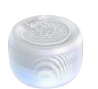 Ouhonix Cat Water Fountain - 2.5L Waterfall Design with 28°C Thermostatic Warm Water, Silent 20dB, Dry-Boil Protection, Removable Heater, Easy Clean, Encourages Cats to Drink (Frost White)