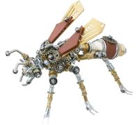 Ouhonix Stainless Steel 3D Insect Model Kit, DIY Metal Puzzle Building Set for Adults, Mechanical Desk Ornament & Gift for Men (5 Models) (Ant (290pcs))