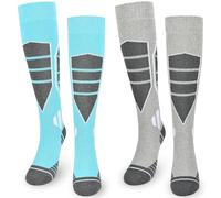 ouhos 2 Pairs Womens Ladies Thermal Ski Socks, High Performance Long Hose Walking Thick Socks Women 4-7,Warm Knee High Socks for Winter Cold Weather Snow Snowboarding