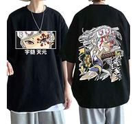 OUHZNUX Anime Demon Slayer T-Shirt Men Women T Shirt Anime Tengen Uzui Eyes Manga Tee Shirt Cosplay Tops Streetwear T-Shirts Oversized XXS-3XL