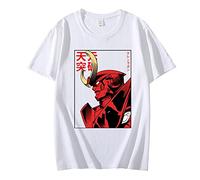OUHZNUX Anime Tengen Toppa Gurren Lagann Graphics Print T Shirt Men Cotton Oversized T-Shirt Vintage Manga Fashion O-Neck Tees XS-4XL