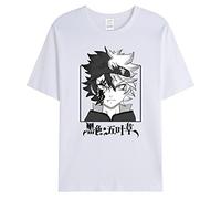 OUHZNUX Black Clover Print Mens Womens Asta T Shirt Anime Manga Cotton Tee Shirt Unisex Oversized Streetwear Tee Tops XXS-3XL