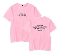 OUHZNUX Hip-hop Artist T-shirt David Kushner Printed Peripheral T-shirt Women's Men's Y2K Short-sleeved T-shirt Unisex Oversized Couple T-shirt XS-3XL-Pink||XS