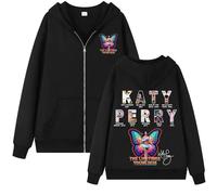 OUHZNUX Hoodie Katy Perry Tour Zipper Hoodie Unisex Harajuku Hip Hop Vintage Zip Up Hoodies Men Bodywarmer Fleece Sweatshirts S-XXL-Black||xx_l