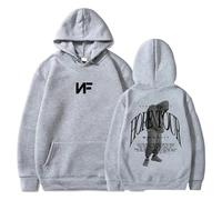 OUHZNUX Hoodie Rapper NF Hope Tour Hoodie Long Sleeve Pullover Street Hip Hop Clothing Women's Men's Hooded Sweatshirt World Tour XS-3XL-Gray||M